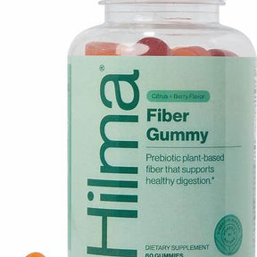 Hilma Fiber Gummy bottle with citrus berry flavor prebiotic fiber supplement gummies