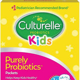 Culturelle Kids Probiotics box for children, yellow and pink packaging, dietary supplement