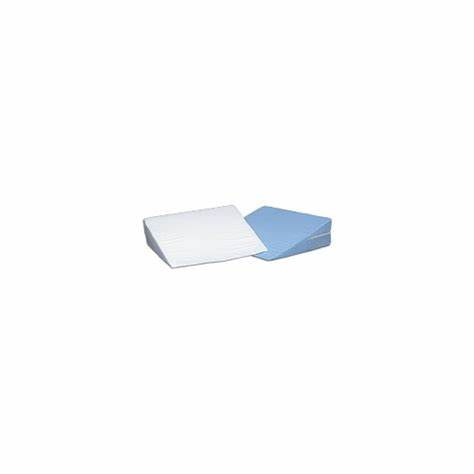 Bed Wedge Cushion, Foam W/blue Cover 12 X 24 X 24