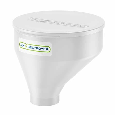 White RX Destroyer disposal container for safe medication management