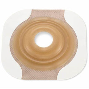 Ostomy barrier ring with adhesive backing for medical stoma care supplies