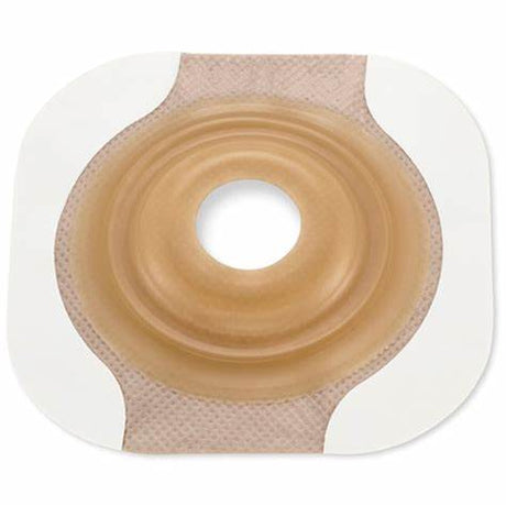 Ostomy barrier ring with adhesive backing for medical stoma care supplies