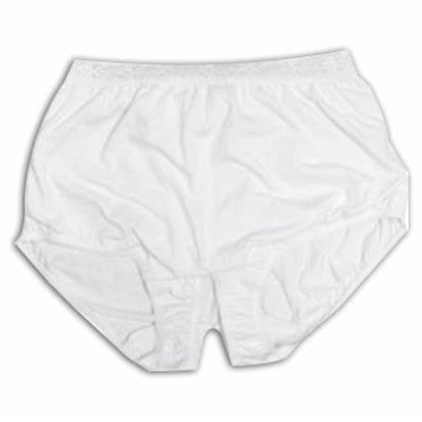 Options Split-cotton Crotch With Built-in Barrier/support, White, Left-side Stoma, Medium 6-7, Hips 37" - 41"
