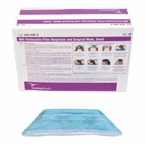 Cardinal Health Flat Fold N95 Respirator And Surgical Mask, Regular