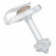 Clear plastic medical tube attachment for home healthcare supplies