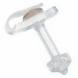 Clear plastic medical tube attachment for home healthcare supplies