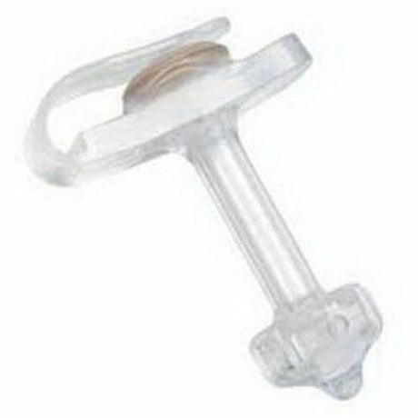Clear plastic medical tube attachment for home healthcare supplies