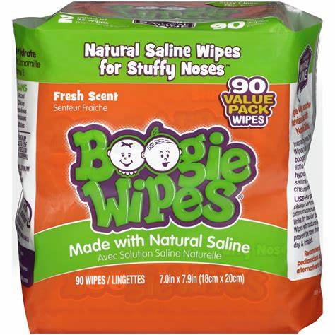 Boogie Wipes Natural Saline, 90 Ct,  Fresh