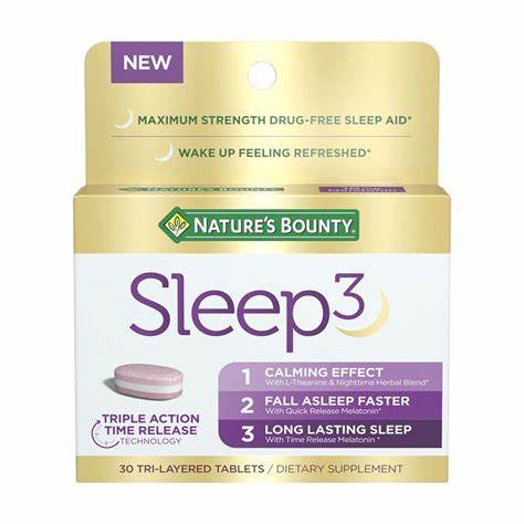 Nature's Bounty Sleep3 Time Release Caplets, 30 Ct