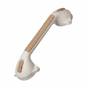 Adjustable suction cup grab bar for bathroom safety and mobility support
