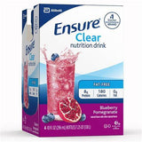 Ensure Clear nutrition drink Blueberry Pomegranate flavored box with nutrition details visible