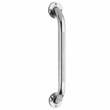 Stainless steel safety grab bar for bathroom wall, mobility aid, non-slip design.