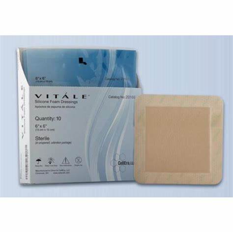 Vitale Silicone Super-absorbent Dressings, 8" X 10"
