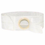 White tracheostomy tube holder with adjustable strap and secure locking ring