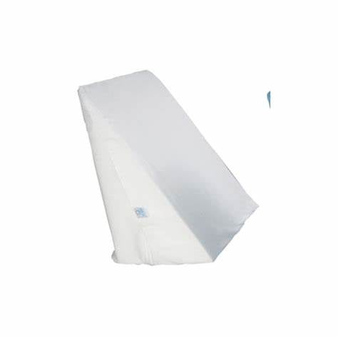 White foam wedge pillow for medical support and comfort