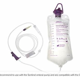 Amsure Enteral Feeding Gravity Set, 1200ml Bag, Large Bore Tubing, With Enfit And Transition Connectors