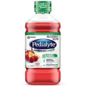Pedialyte AdvancedCare cherry electrolyte solution bottle for hydration support