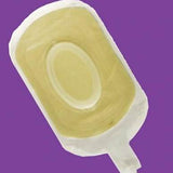 Ostomy pouch for medical use on purple background