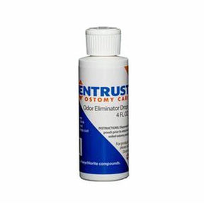 Entrust Ostomy Care odor eliminator drops bottle for medical ostomy supplies
