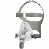 Full face CPAP mask with adjustable straps for sleep apnea therapy