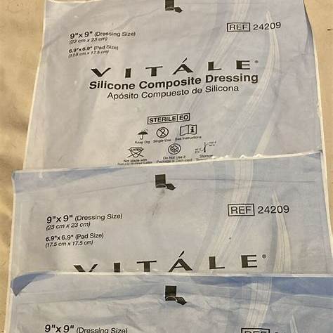 Vitale Silicone Composite Dressings, 9" X 9" - Replaces Cel24207