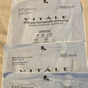 Vitale silicone composite dressing packs, sterile 9x9 inch medical wound dressings