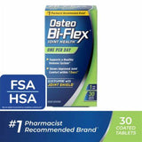 Osteo Bi-Flex joint health supplement box, 30 coated tablets, FSA HSA eligible.
