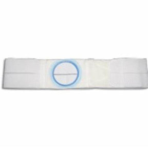 White ostomy belt with blue ring, essential medical supply for ostomy care