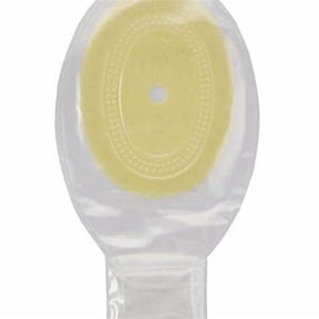 Transparent ostomy bag with adhesive barrier for medical supply and chronic care