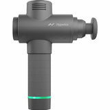 Handheld percussion massage gun with ergonomic grip, black design, for pain relief therapy