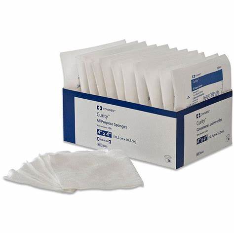 Curity All Purpose Sterile Non-woven Sponge 3" X 3", 4-ply