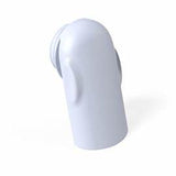 White plastic medical supply cap on plain background for home healthcare equipment