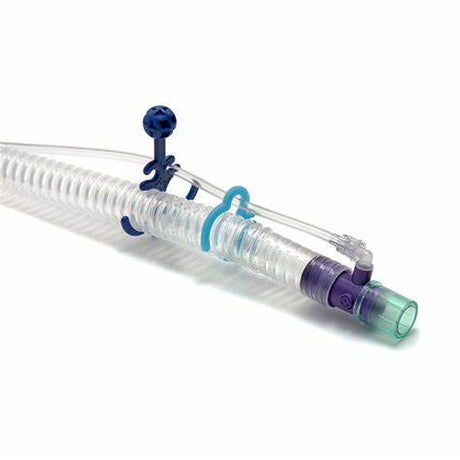 Corrugated medical ventilator breathing circuit with plastic connectors and tubing