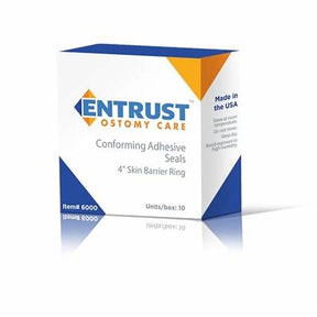 Entrust Ostomy Care Conforming Adhesive Seals box for 4-inch skin barrier rings, 10 units