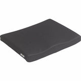 Contoured black memory foam wheelchair seat cushion for ergonomic support