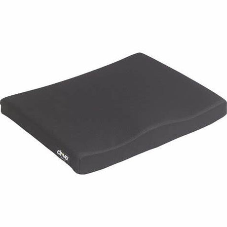 Contoured black memory foam wheelchair seat cushion for ergonomic support