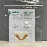 Medical nasal cannula adhesive strip with instructions in clear packaging, for oxygen therapy.