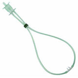 Transparent oxygen nasal cannula medical supply on white background