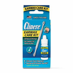 Clinere earwax care kit package with ear cleaners and ear oil for wax removal