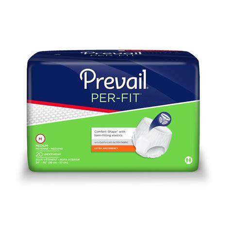 Prevail Per-fit Underwear, Size Small, White