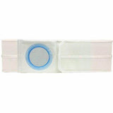 Adjustable ostomy belt with circular opening and Velcro closure for medical support