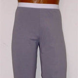 Gray unisex adult incontinence pants with elastic waistband, comfortable medical underwear