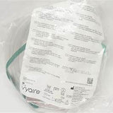 Packaged Vyaire oxygen mask with green medical tubing, sealed for home healthcare use