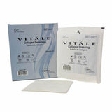 Vitale collagen wound dressing with box, individual pack, and sterile pad for wound care