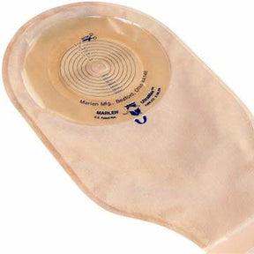 Medical ostomy pouch with adhesive barrier for chronic condition care and home use
