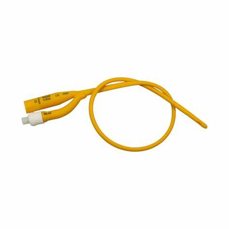 Sterile yellow Foley catheter medical supply for home care and chronic condition management