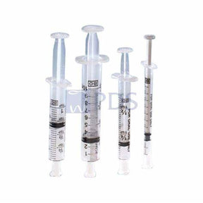 Four clear medical syringes for home healthcare and chronic condition support