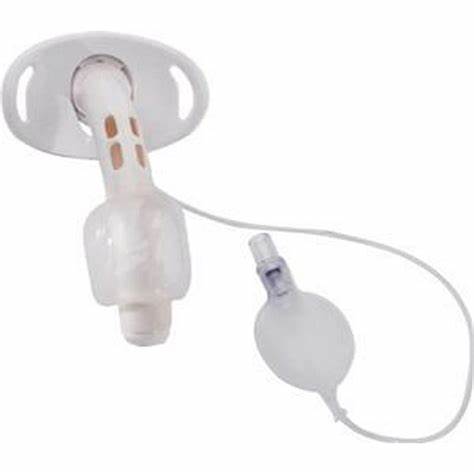 Disposable tracheostomy tube with neck flange and inflatable cuff for airway management