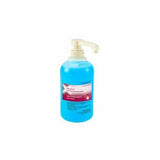 500ml blue antibacterial hand gel bottle with pump dispenser for medical use