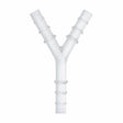 Y-shaped medical tubing connector with ribbed ends for secure hose attachment